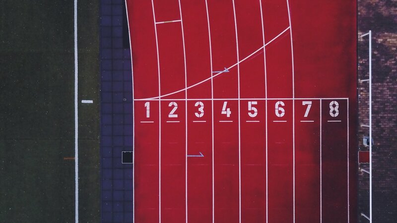 Aerial View of Running Track