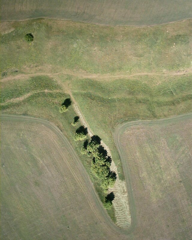 Aerial view of rural landscape