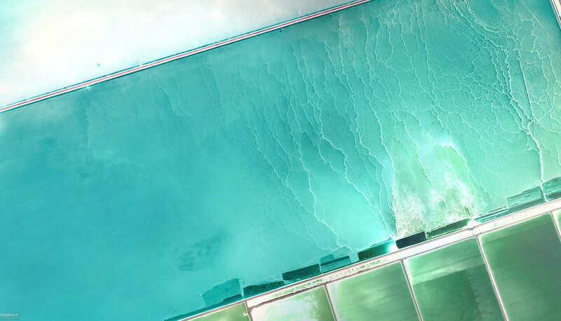 Aerial View of Salt Pans — Teal