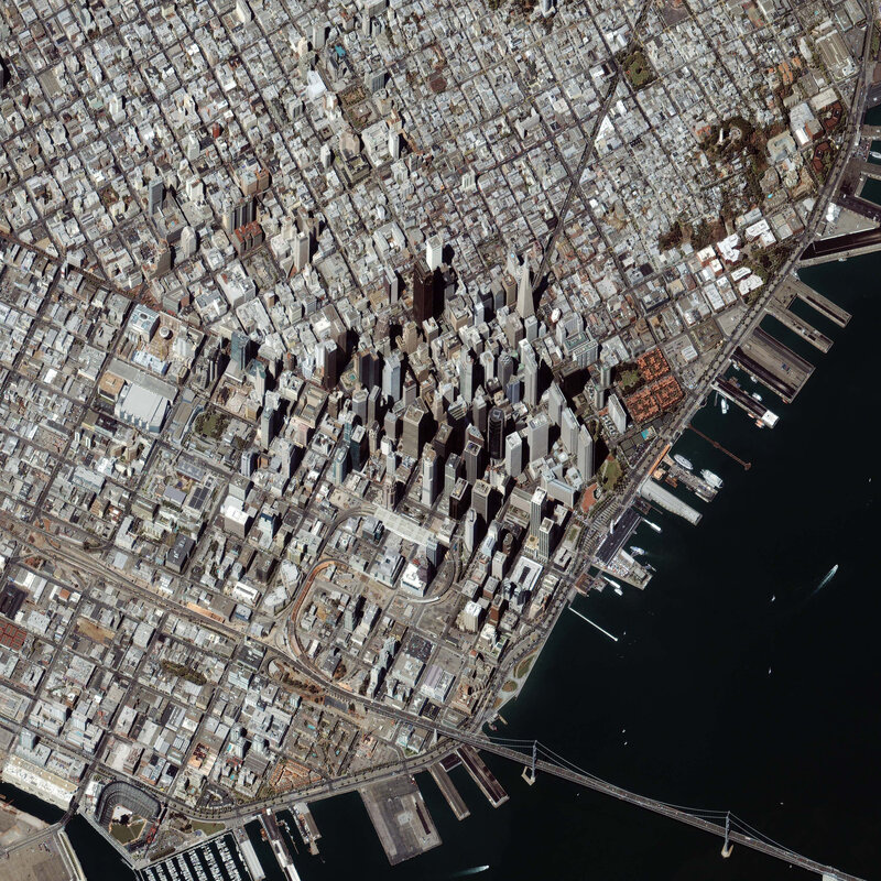 Aerial View of San Francisco — Gray