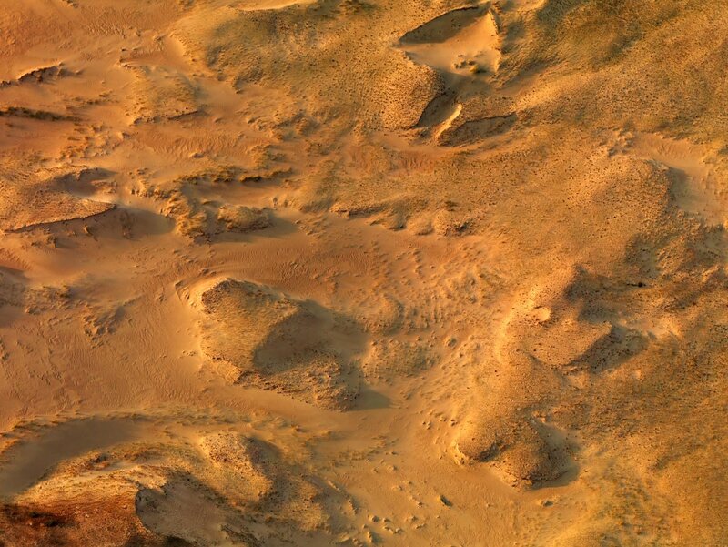 Aerial view of sand dunes