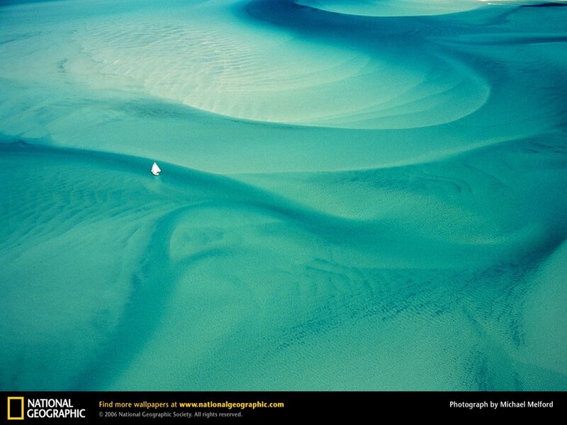 Aerial view of sand dunes