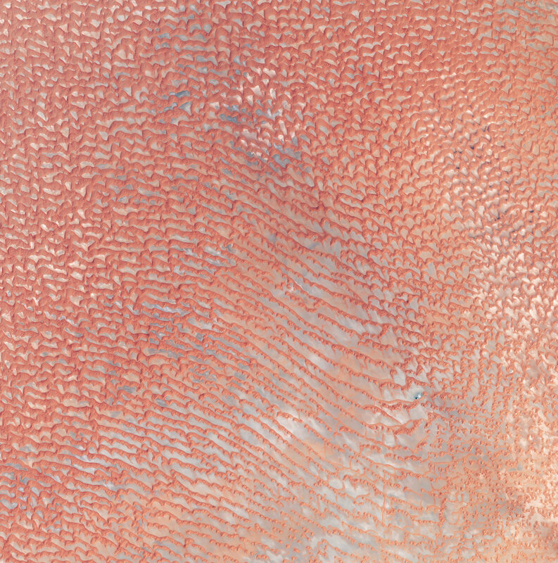 Aerial view of sand dunes
