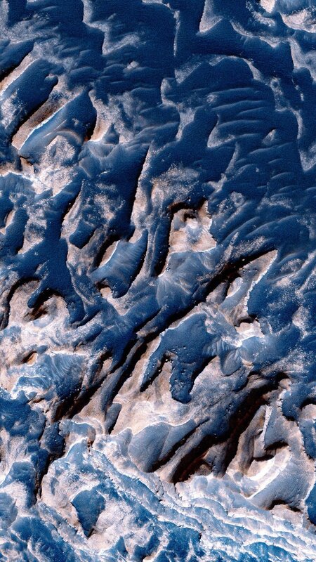 Aerial View of Sand Dunes — Blue
