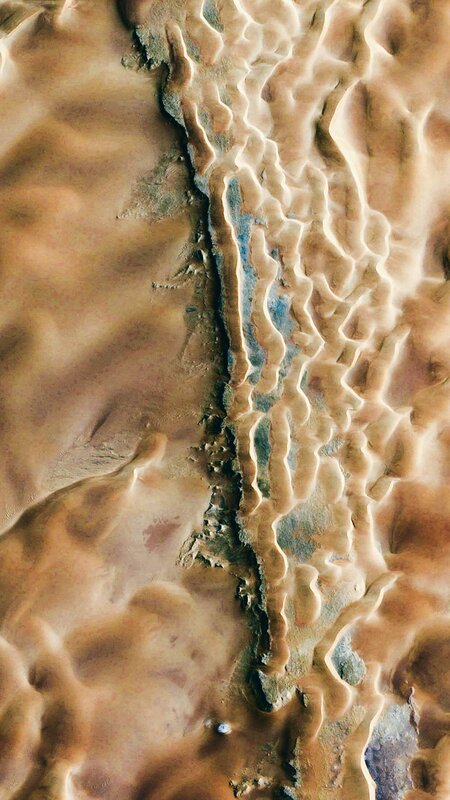 Aerial View of Sand Dunes — Brown