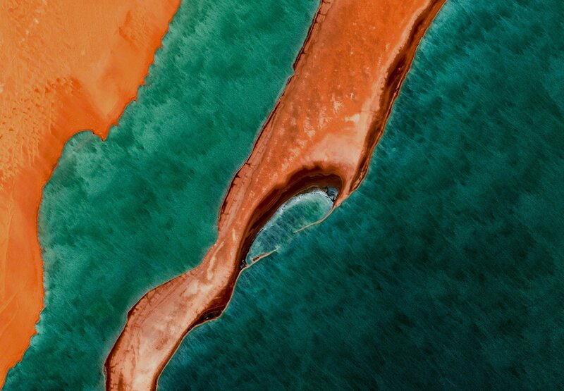 Aerial View of Sandbar — Orange