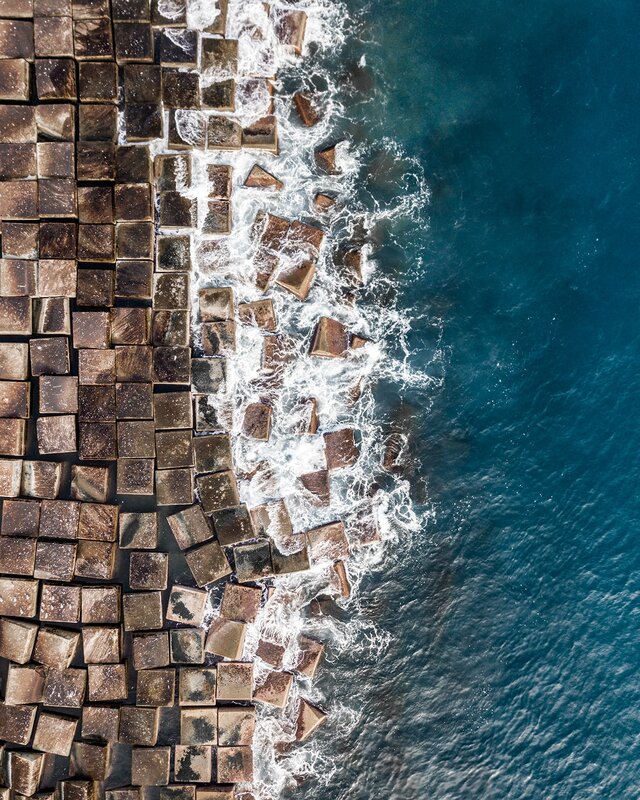 Aerial View of Seawall