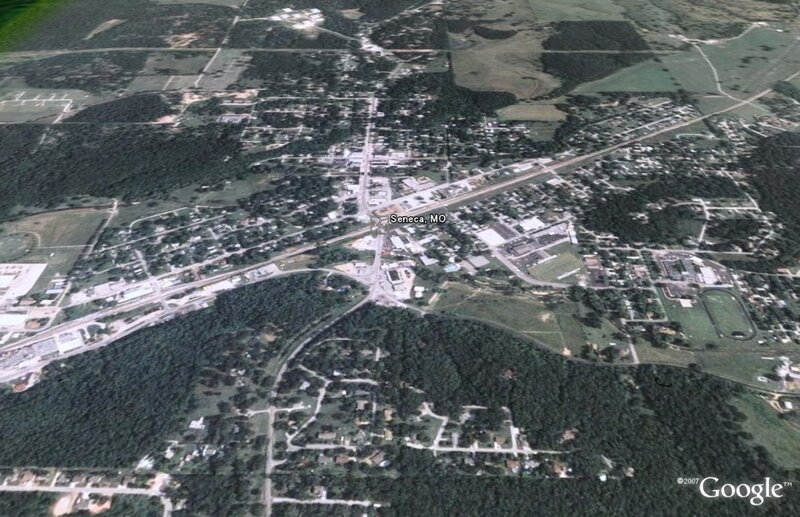 Aerial view of Seneca, MO