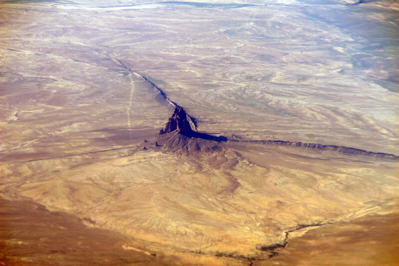 Aerial view of Shiprock