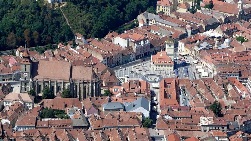 Aerial view of Sibiu city
