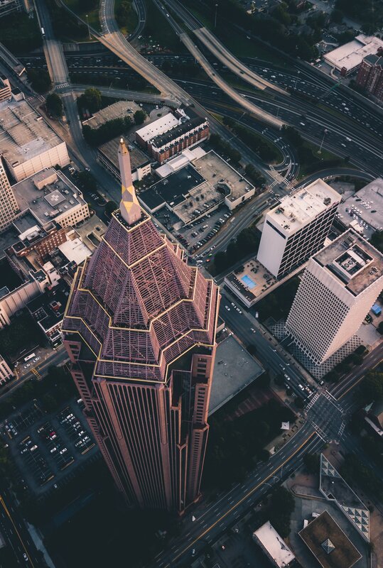 Aerial View of Skyscraper