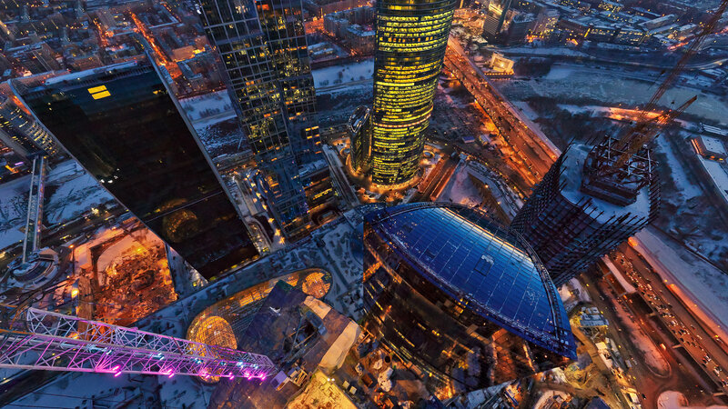 Aerial View of Skyscrapers