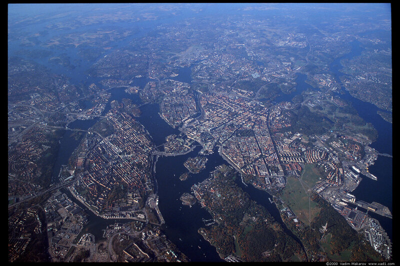 Aerial view of Stockholm