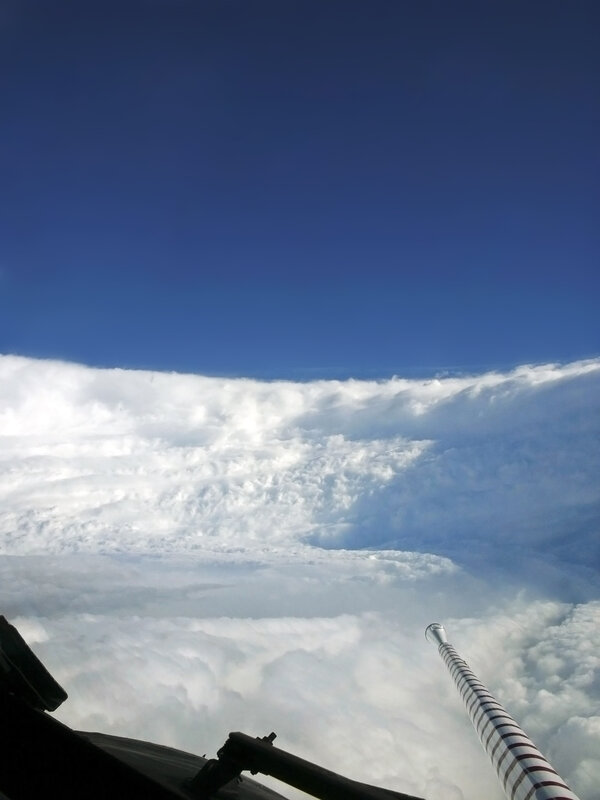 Aerial view of storm clouds