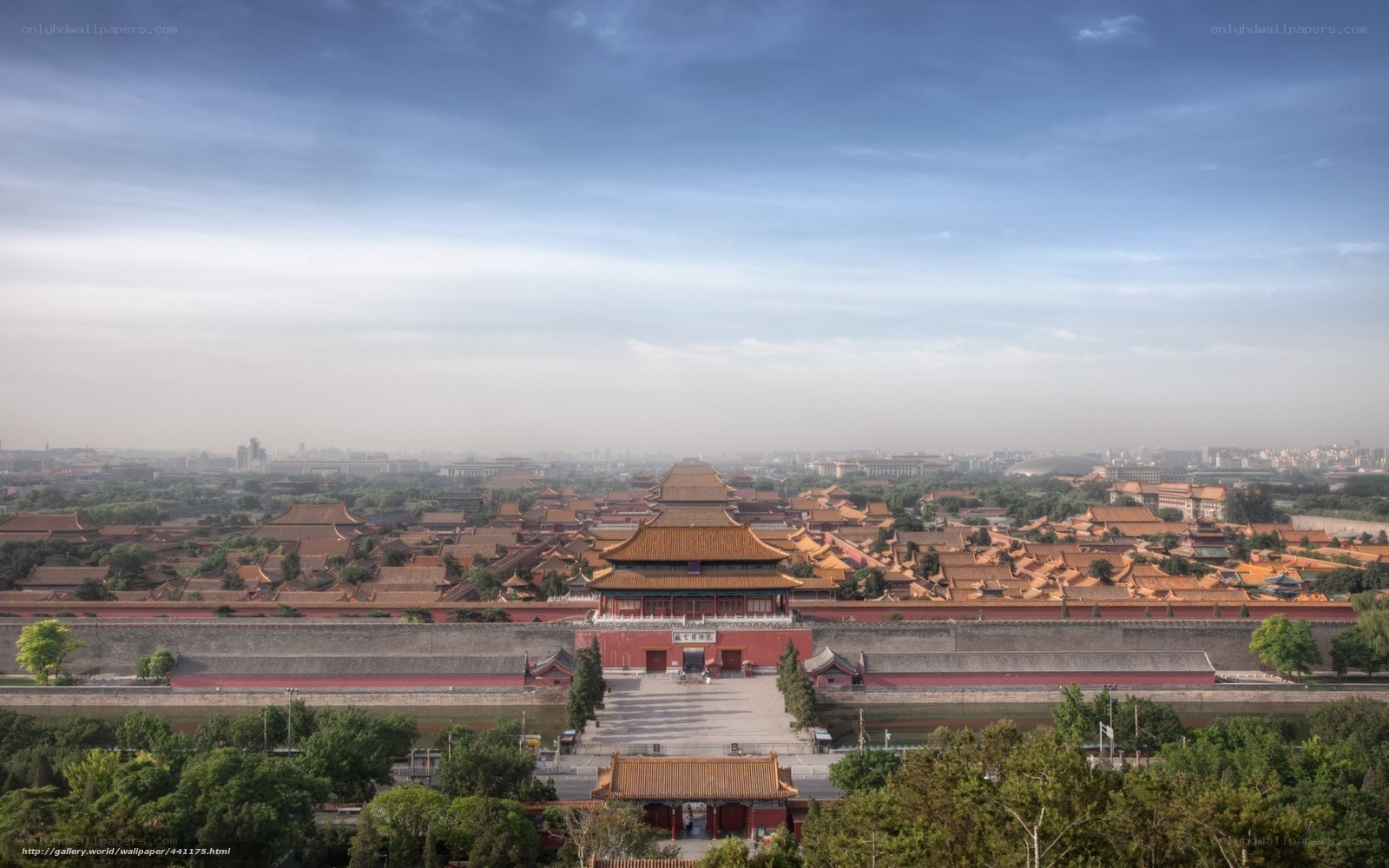 Aerial view of the Forbidden City
