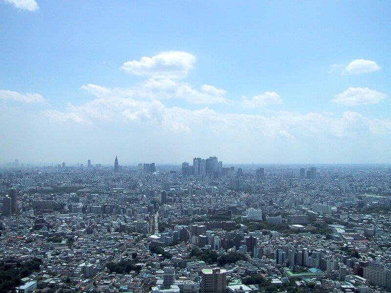 Aerial View of Tokyo — Blue, Clear, Afternoon