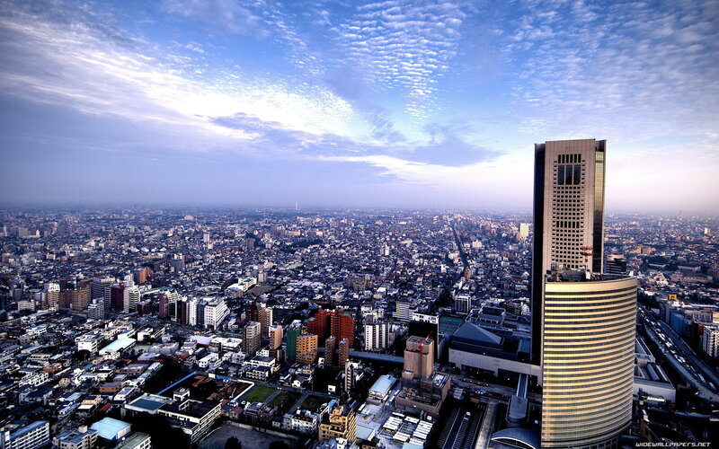Aerial View of Tokyo — Blue, Dramatic, Morning
