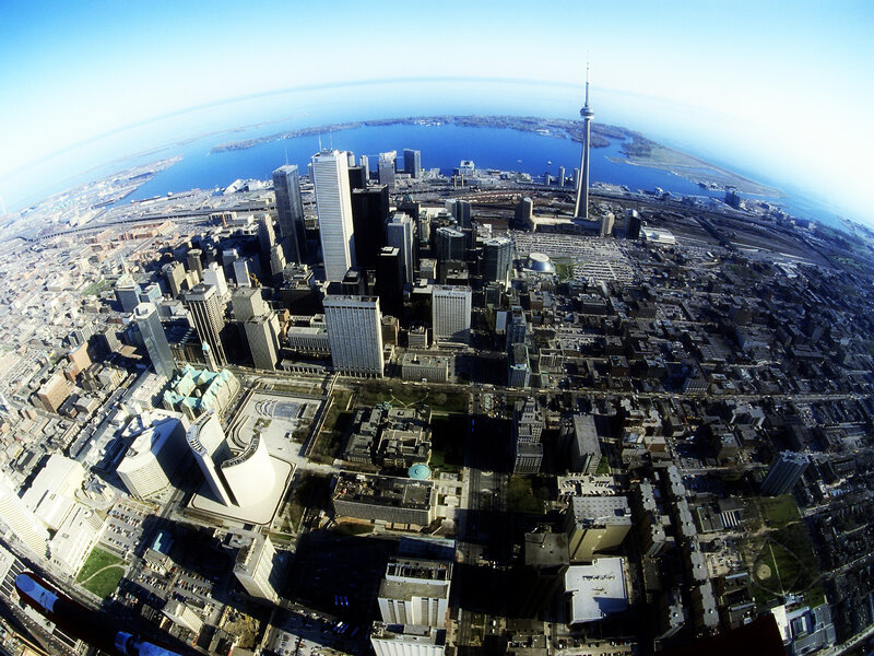Aerial view of Toronto skyline