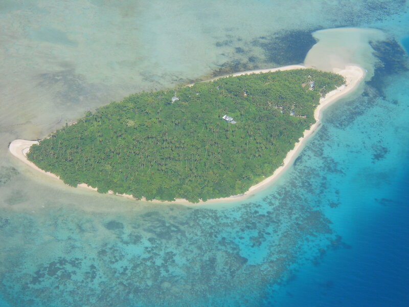 Aerial View of Tropical Island — Green, Serene