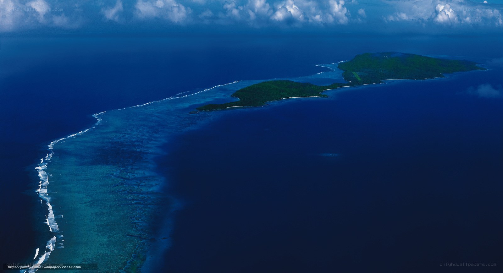 Aerial view of tropical islands