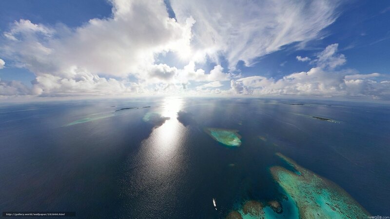Aerial view of tropical islands