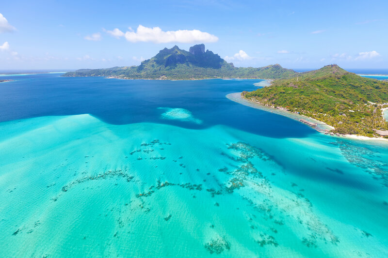 Aerial View of Tropical Islands — Blue, Serene, Afternoon