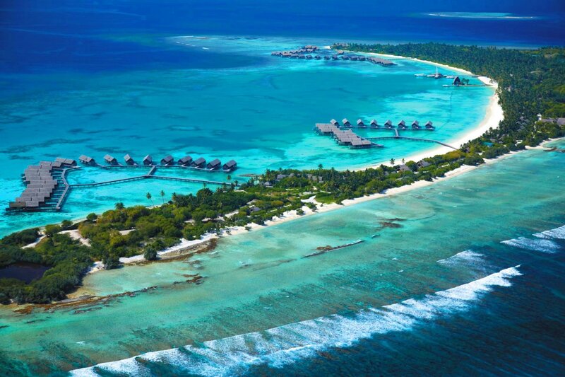 Aerial view of tropical resort