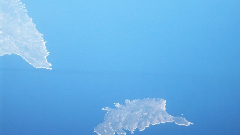 Aerial view of two islands