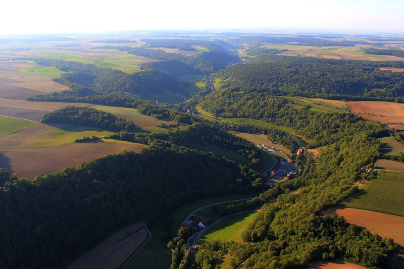 Aerial View of Valley — Green