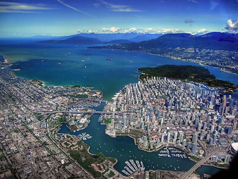 Aerial view of Vancouver