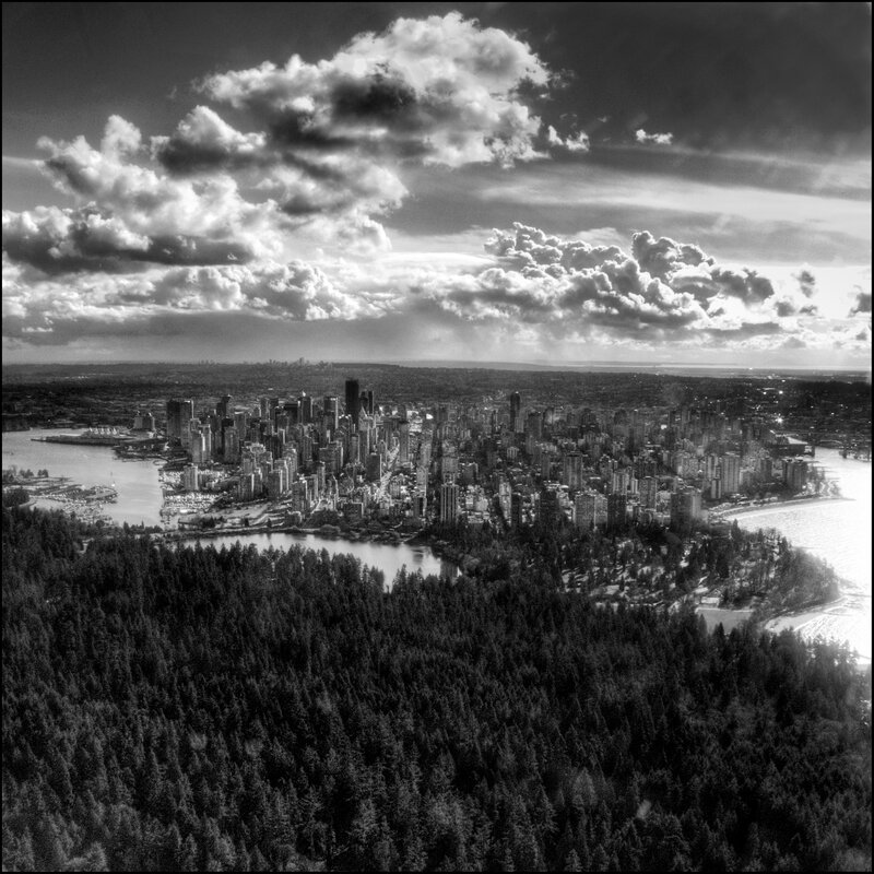 Aerial view of Vancouver city