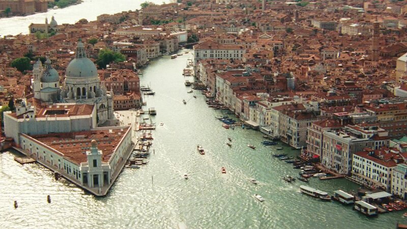 Aerial view of Venice canals