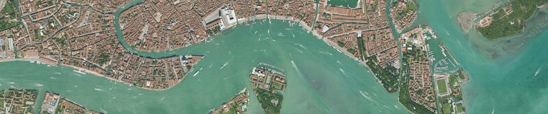 Aerial view of Venice canals