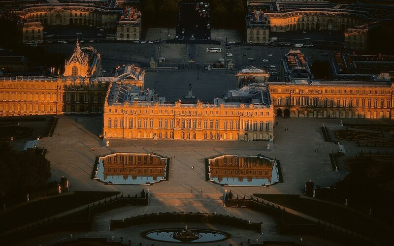 Aerial view of Versailles Palace
