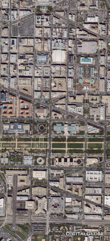 Aerial view of Washington D.C.