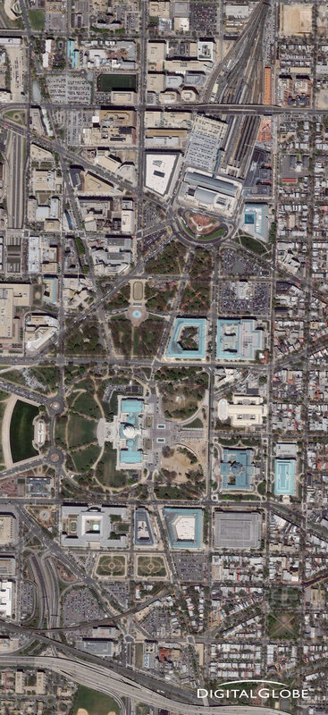 Aerial view of Washington D.C.