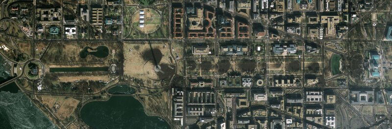 Aerial view of Washington D.C.