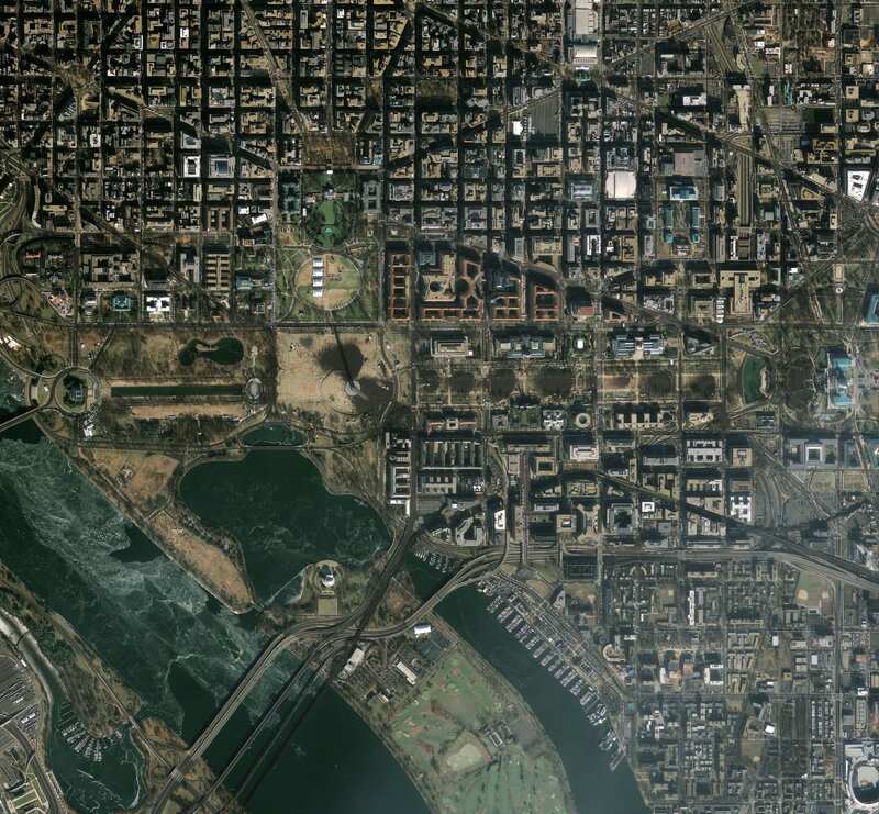 Aerial view of Washington D.C.