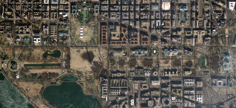 aerial view of washington d c