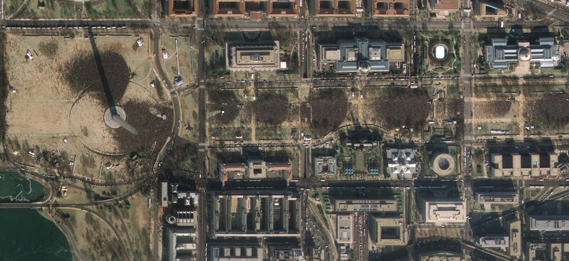 Aerial view of Washington D.C.