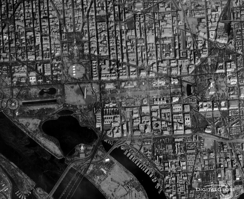 Aerial view of Washington D.C.
