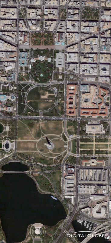 Aerial view of Washington D.C.