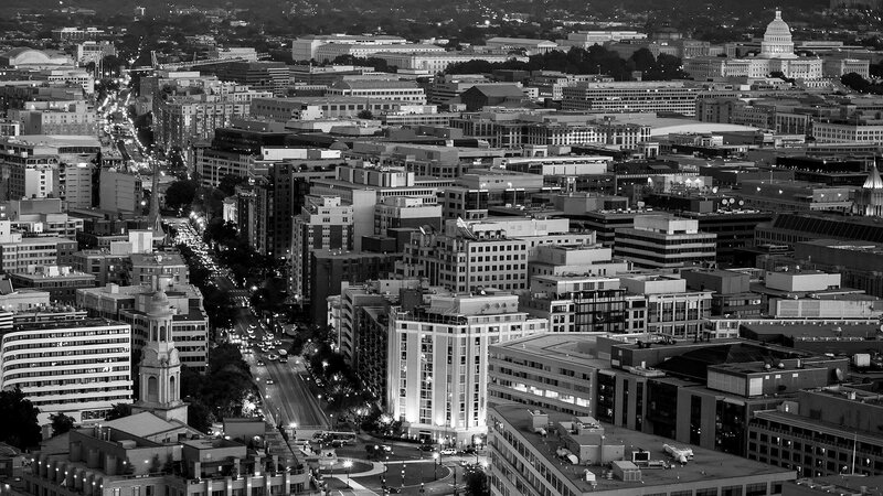 Aerial View of Washington D.c. — Black