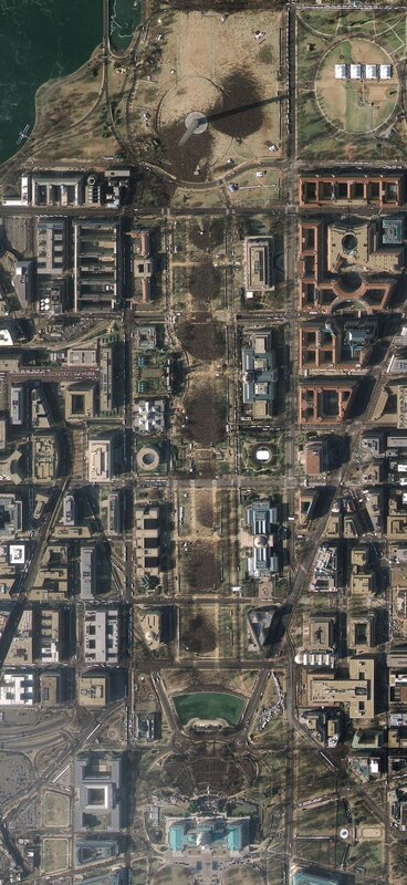 Aerial view of Washington D.C.