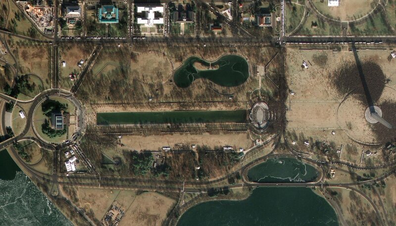 Aerial view of Washington DC