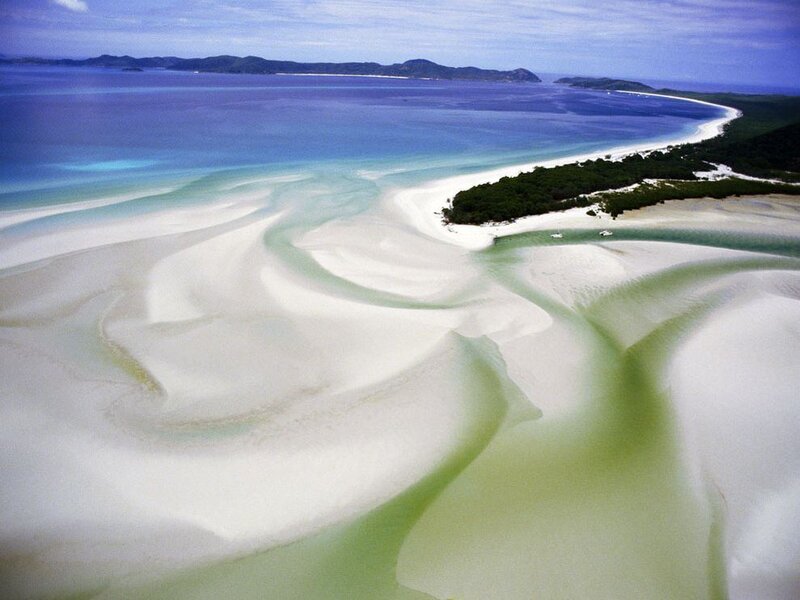 Aerial View of White Sand