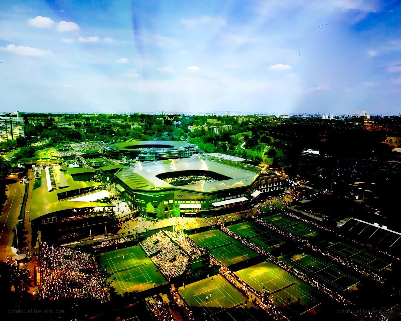 Aerial view of Wimbledon