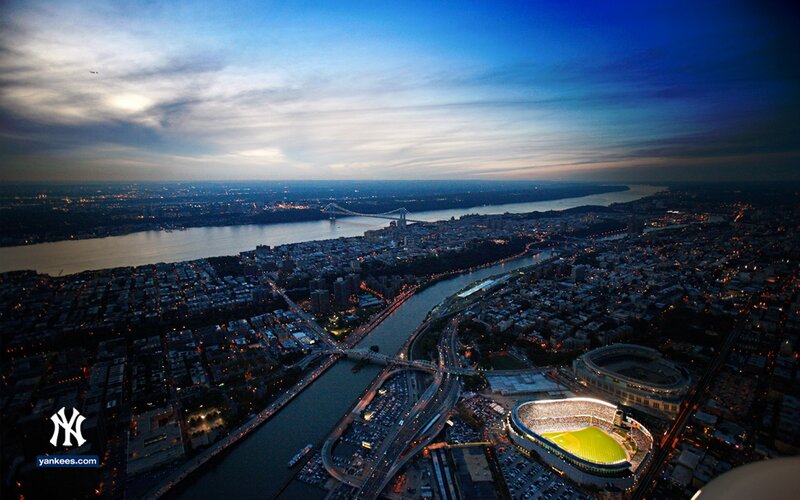 aerial view of yankee stadium