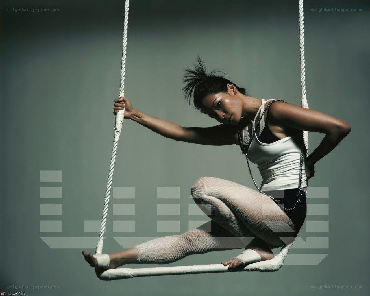 Aerialist on a trapeze