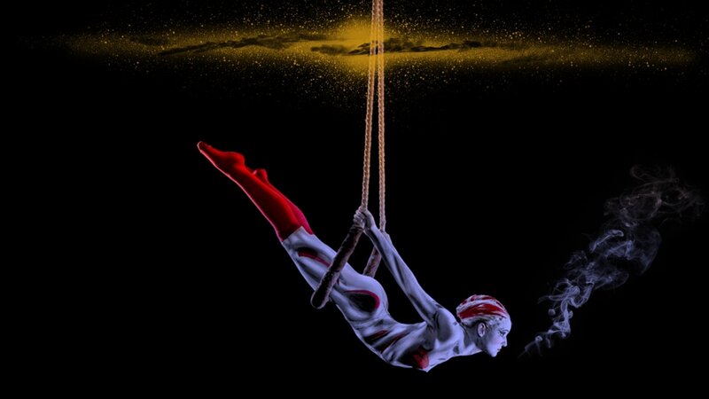 Aerialist on Ropes